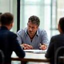 People in a consultation meeting