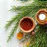 Natural ingredients like plants and oils for cosmetic production